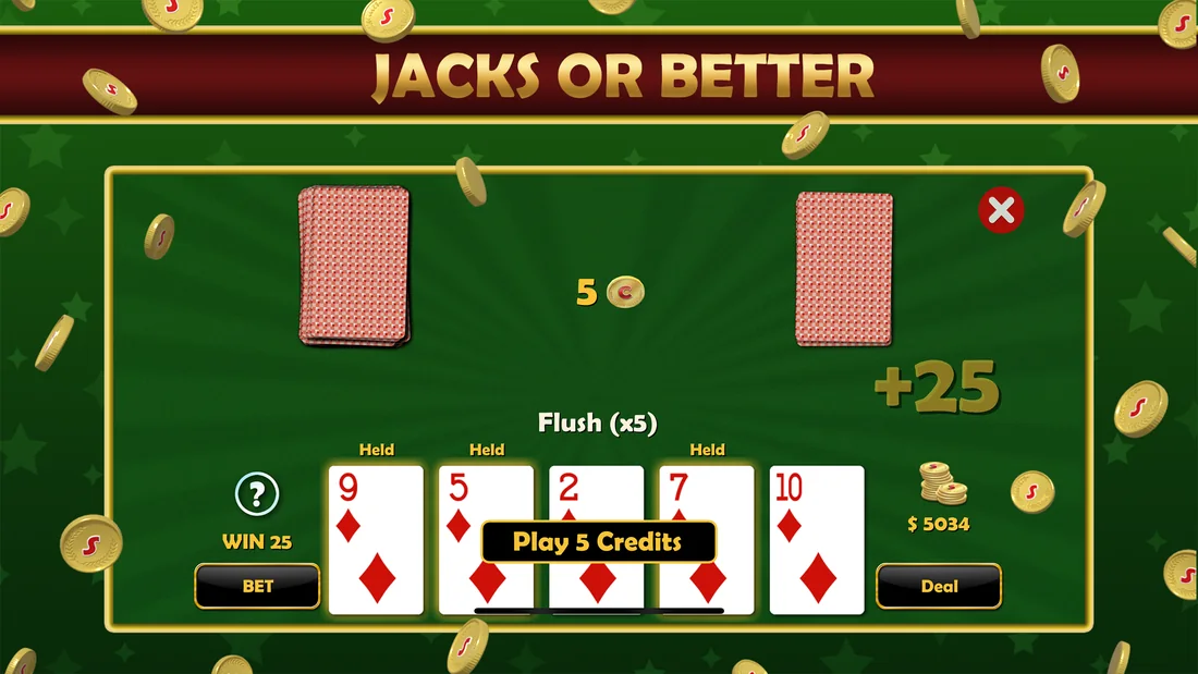 Complete a flush with play credits